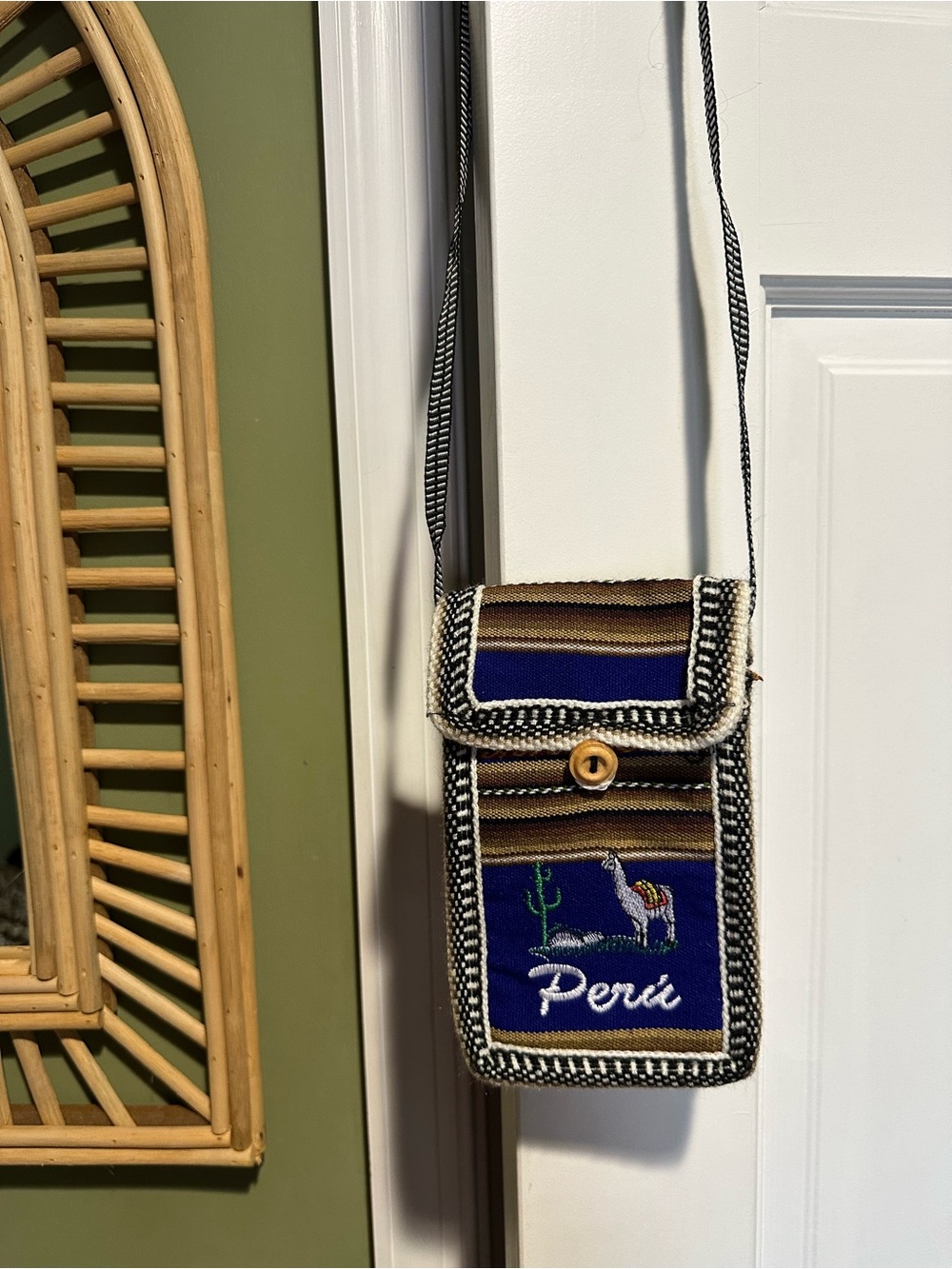 Peruvian Alpaca Wool Cell Phone Bag, Crossbody, Boho, Ethnic, Hippie